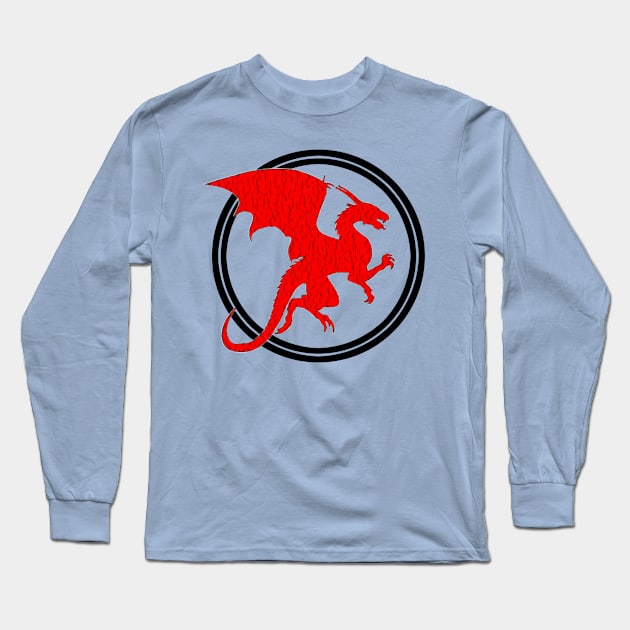 Red Dragon Long Sleeve T-Shirt by theboonation8267